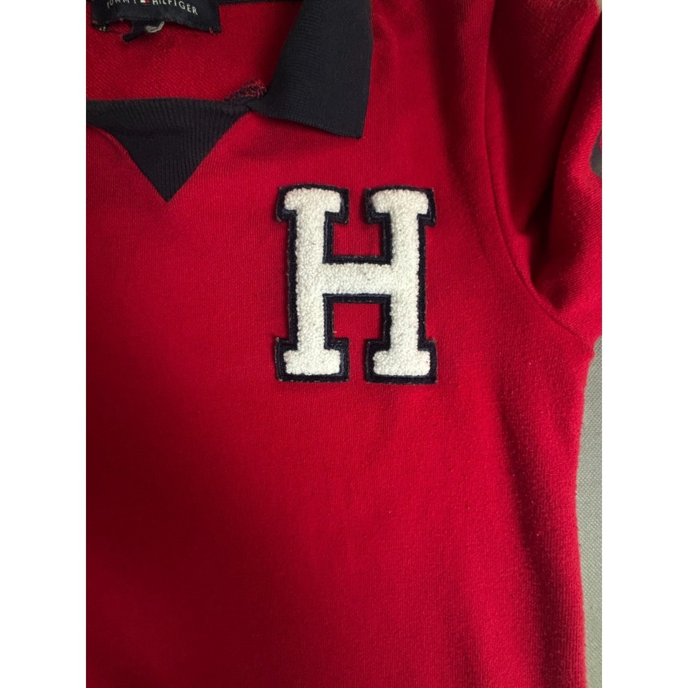 Tommy Hilfiger T-Shirt Dress Women Small XS long Sleeve Embroidered Logo patch - Picture 4 of 12